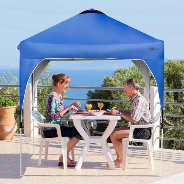 SUGIFT Garden Gazebo 6.6 x 6.6 Feet Pop Up Height Adjustable Canopy Tent with Roller Bag