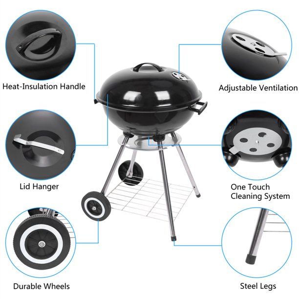 SUGIFT Portable Grill 18inOutdoor BBQ Grill Charcoal Grill