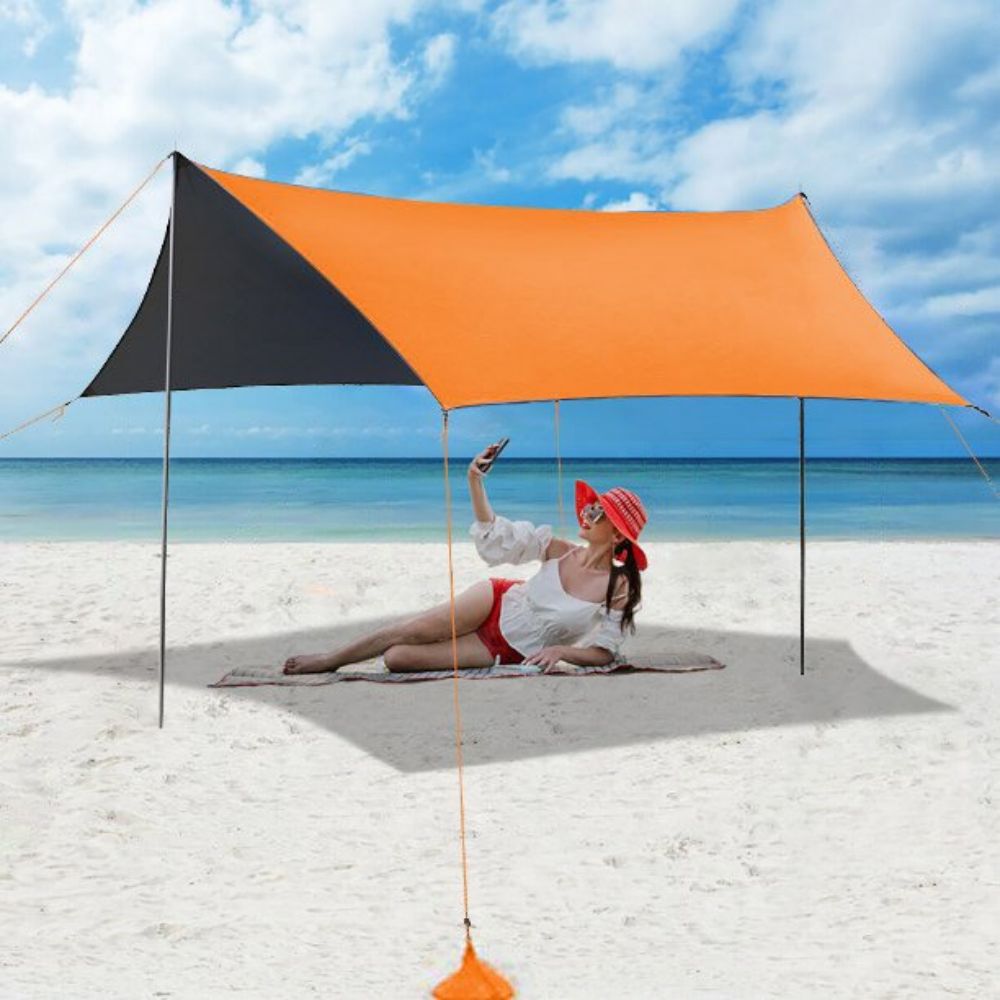 10 ft. x 10 ft. Family Portable Sun Shelter Beach Tent Canopy