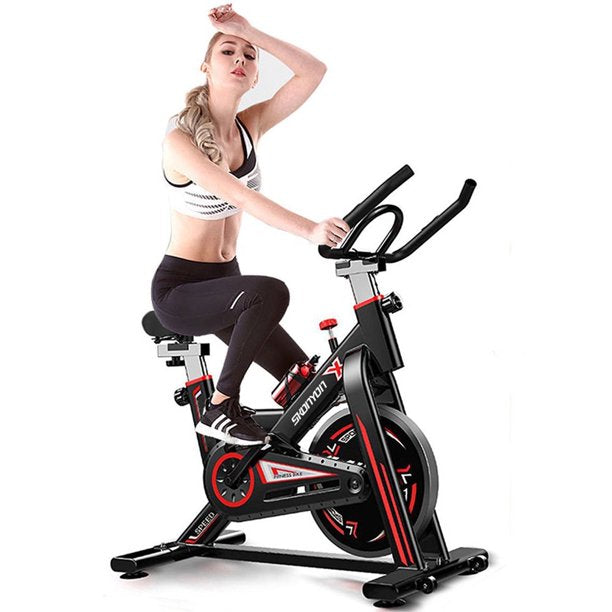 SUGIFT Exercise Bike Stationary Indoor Cycling Bike Heavy Duty Flywheel Bicycle for Home Cardio Workout, 240lb Capacity Cycling Bike