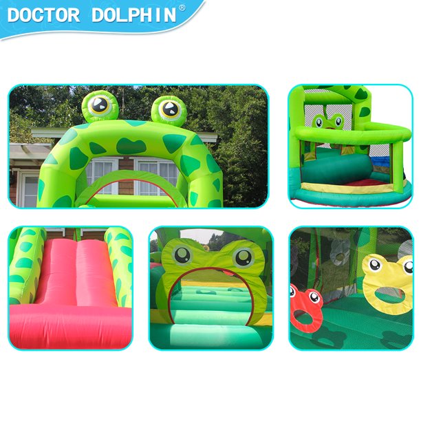 SUGIFT Inflatable Castle Kids Frog Bounce House Inflatable Bouncing Castle Jumping