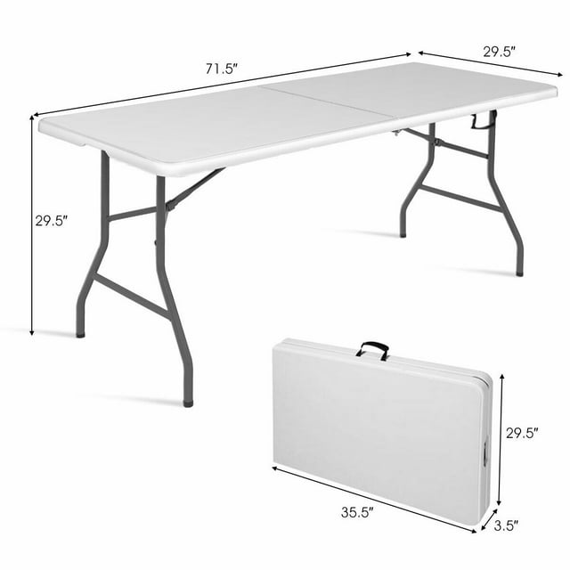 6ft Folding Table Portable Plastic Indoor Outdoor Picnic Party Dining Camp Tables