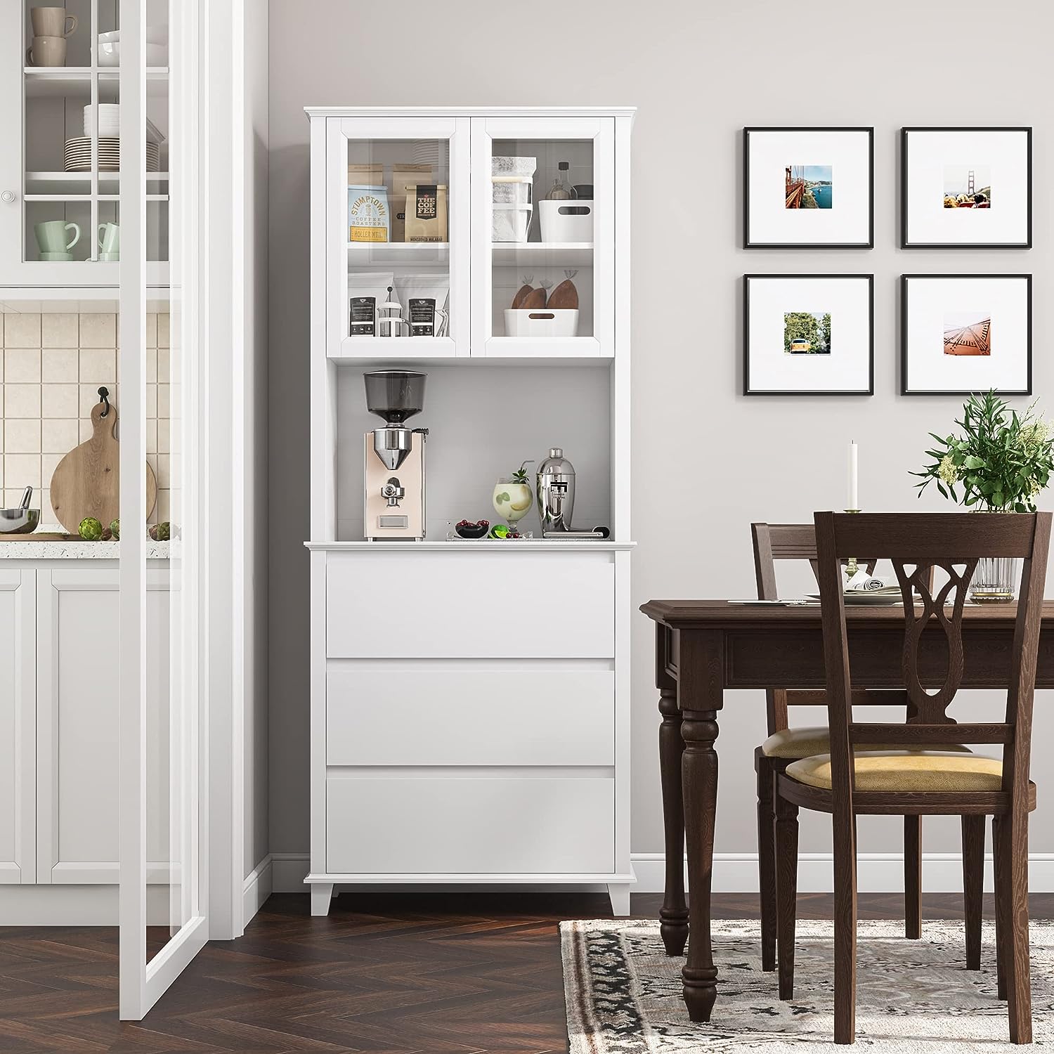 Kitchen Pantry Storage Cabine Kitchen Buffet with Hutch