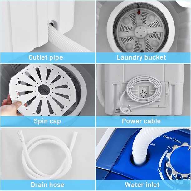 5.5 lbs Portable Mini Semi Auto Washing Machine