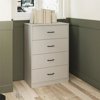 SUGIFT Classic 4 Drawer Dresser, Dove Gray