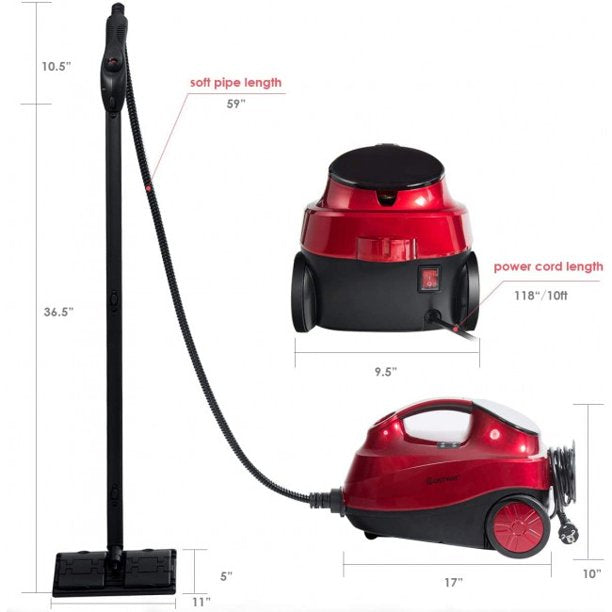 2000W Heavy Duty Multi-purpose Steam Cleaner Mop Portable Detachable