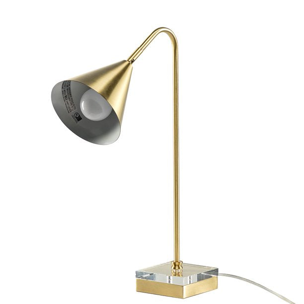 SUGIFT 20.5inch Modern LED Desk Lamp with Crystal Decoration