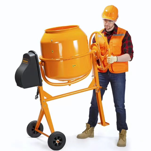 SUGIFT Electric Cement Mixer, 2/3 HP Portable Concrete Mixer