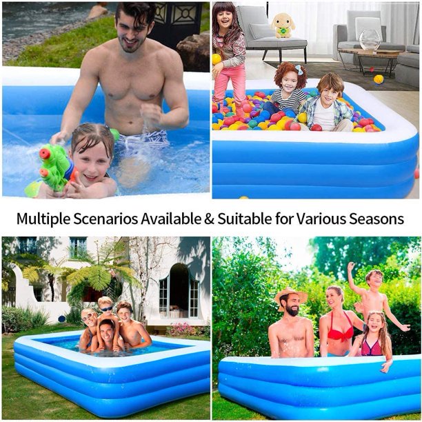 SUGIFT Inflatable Swimming Pool for Kids and Adults Above Ground Pools 120in x 72in x 22in