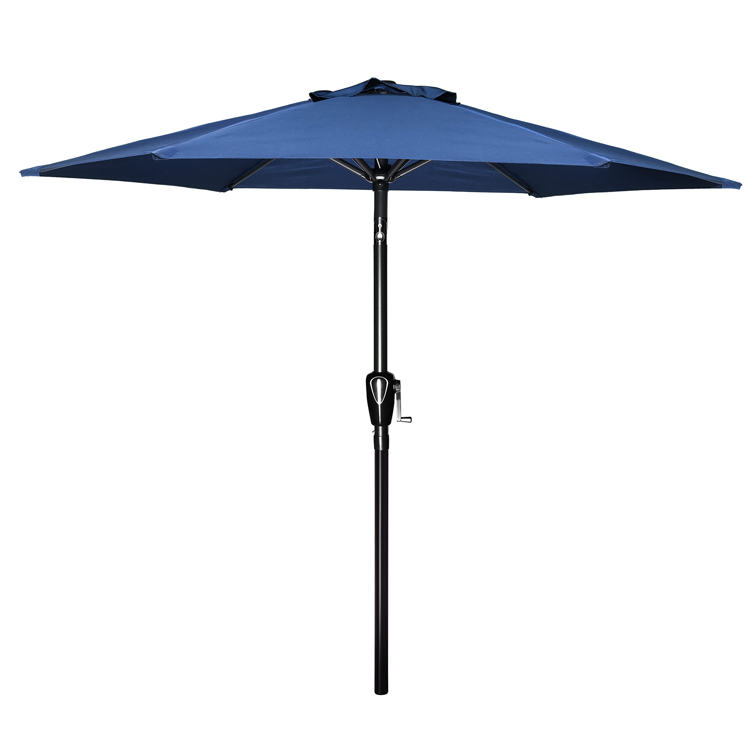 SUGIFT 7.5 ft. Market Outdoor Patio Umbrella in Blue with Push Button Tilt and Crank