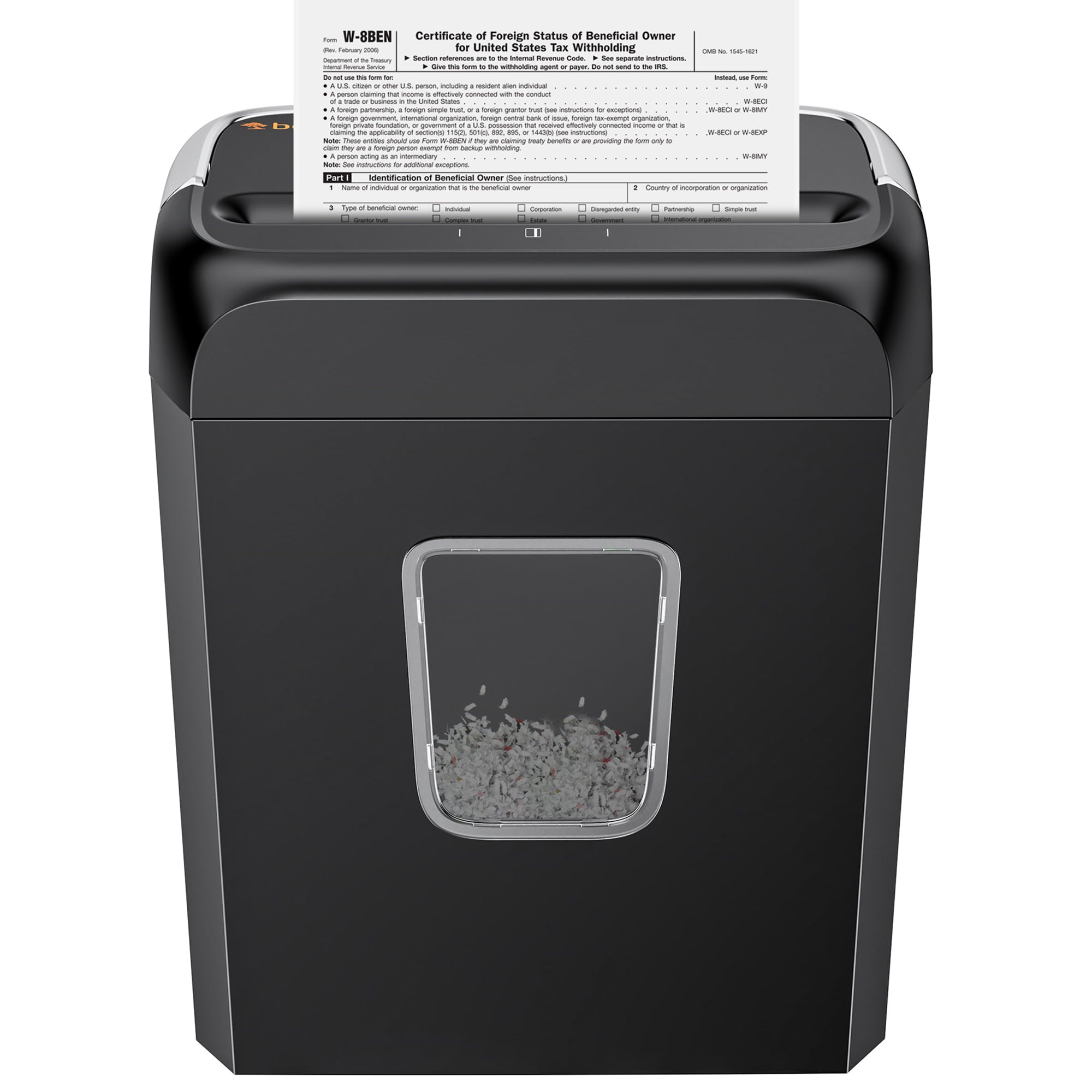 SUGIFT 6-Sheet Cross Cut Paper Shredder Home Office Use Shredder with Handle