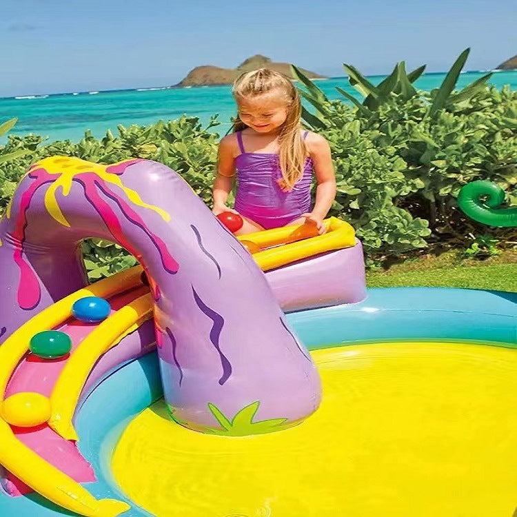 Kids Playing Inflatable Bounce House Jumping Castle Game Fun Slider 480W Blower