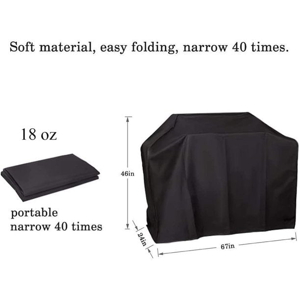 SUGIFT BBQ Grill Cover, 67-inch Waterproof Heavy-Duty Premium BBQ Grill Cover Gas Barbeque Grill Cover -Medium