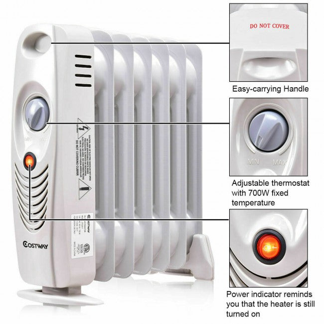 SUGIFT 700 W Portable Mini Electric Oil Filled Radiator Heater