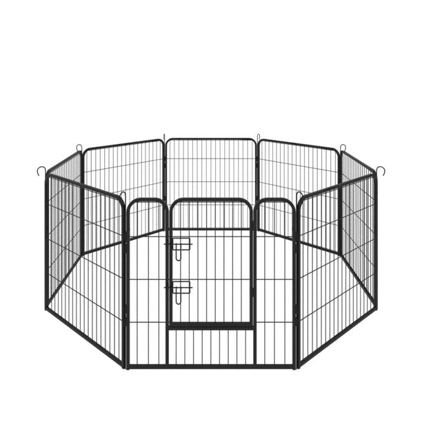 SUGIFT Foldable Exercise Pet Playpen, Dog Pen Pet Playpen Dog Run Fence,Black, Small/31.5 Inch x 31.5 Inch