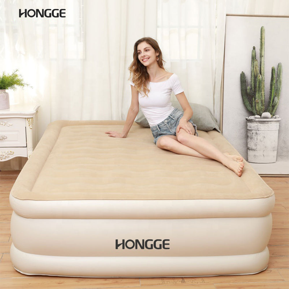 Flocking Inflatable PVC Air Beds Mattresses For Home Indoor And Outdoor Use