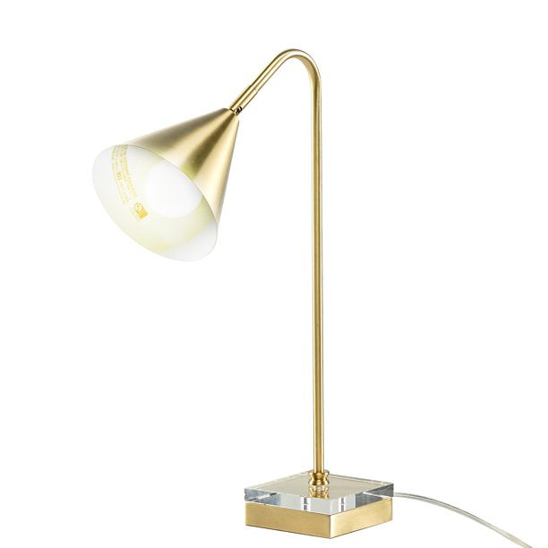 SUGIFT 20.5inch Modern LED Desk Lamp with Crystal Decoration