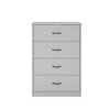 SUGIFT Classic 4 Drawer Dresser, Dove Gray