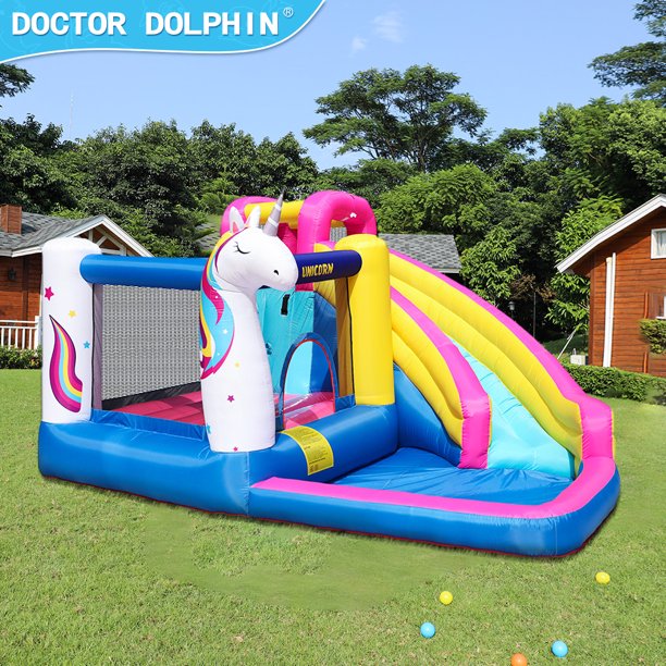 SUGIFT Inflatable Castle Bounce House, Oxford Fabric 420D+840D 450W Blower Can Play With Water