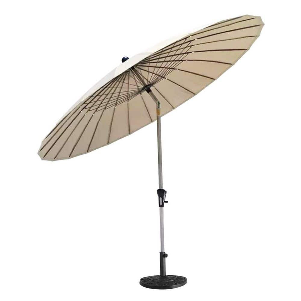 20 lbs. Resin Half Round Patio Umbrella Base in Black