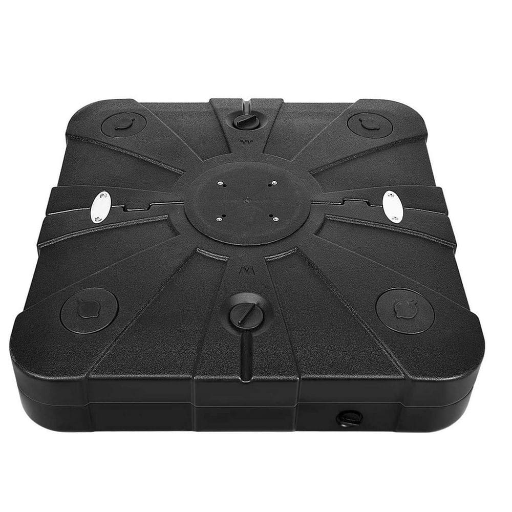 Patio Umbrella Base with Wheels in Black