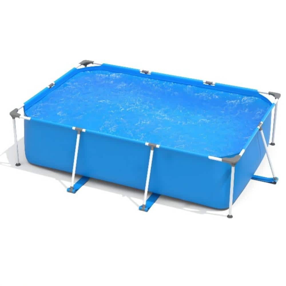 10 ft. x 6.7 ft. x 30 in. Rectangular Metal Frame Pool Above Ground Swimming Pool