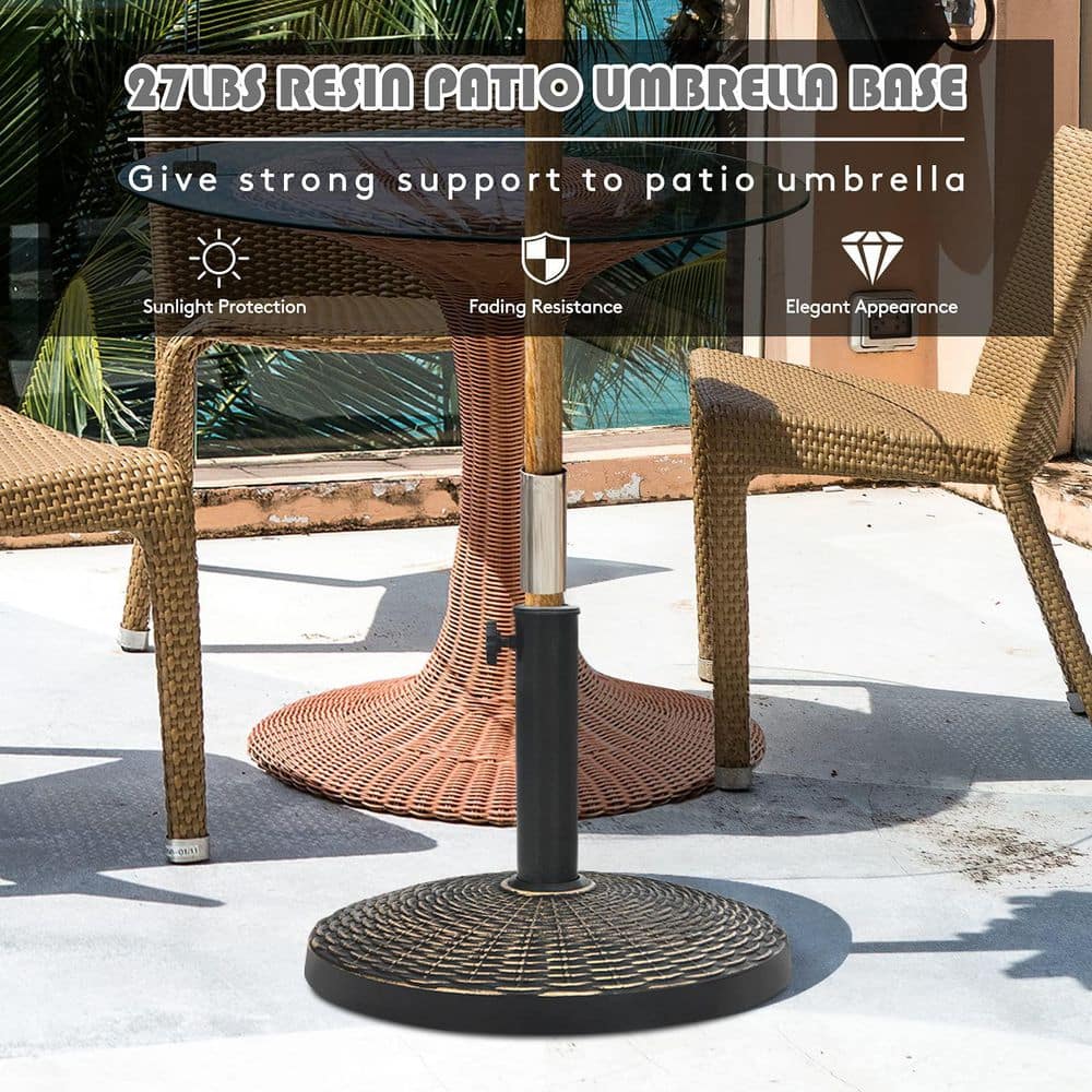 26.5 lbs. Classic Cast Iron Patio Umbrella Base in Bronze