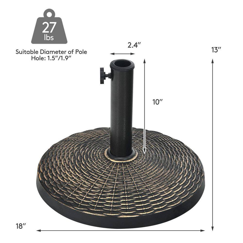 26.5 lbs. Classic Cast Iron Patio Umbrella Base in Bronze