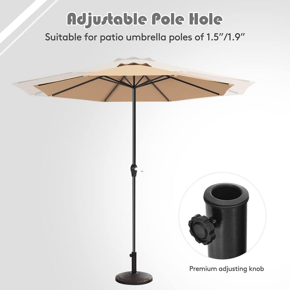 26.5 lbs. Classic Cast Iron Patio Umbrella Base in Bronze