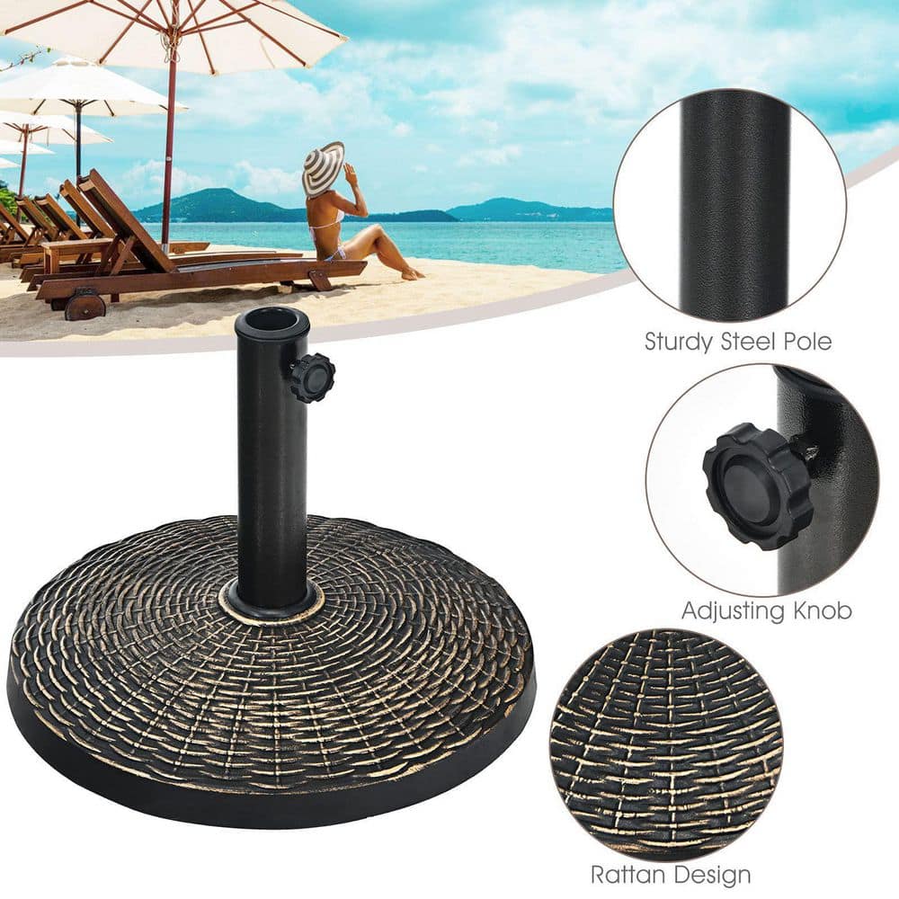 22 lb. Classic Cast Iron Patio Umbrella Base in Bronze