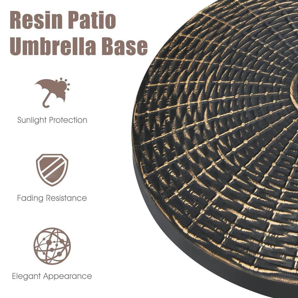 22 lb. Classic Cast Iron Patio Umbrella Base in Bronze