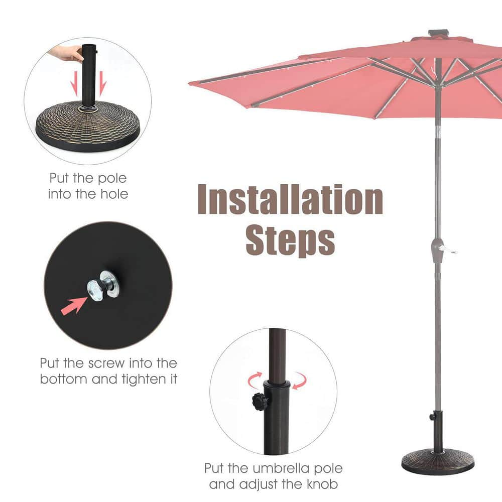 22 lb. Classic Cast Iron Patio Umbrella Base in Bronze