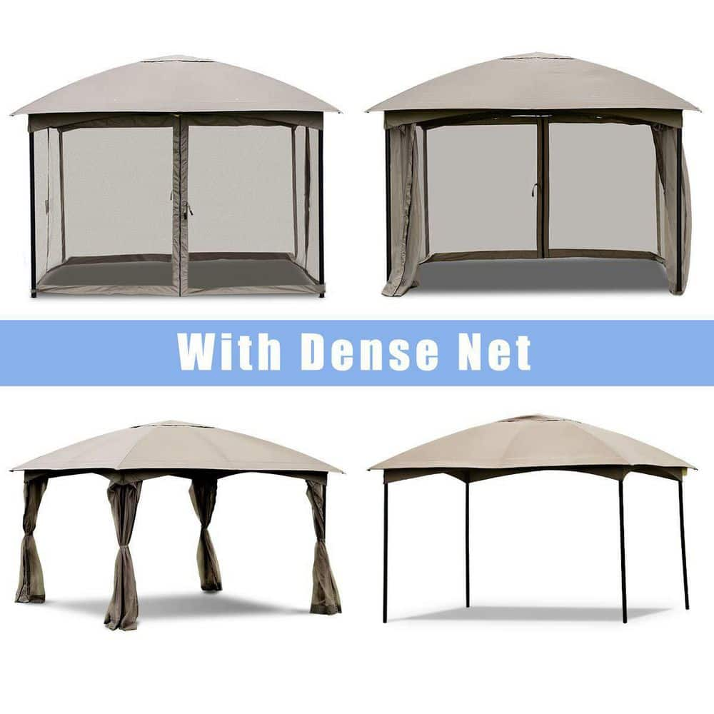 11.5 ft. x 11.5 ft. Metal Outdoor Patio Gazebo with Removable 4 Walls