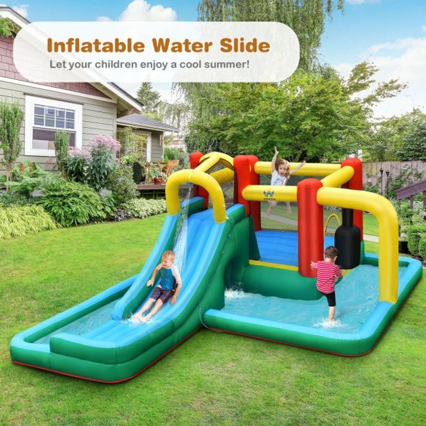 SUGIFT Inflatable Bounce House Slide Water Park Climbing Bouncer Pendulum Chunnel Game without Air-blower