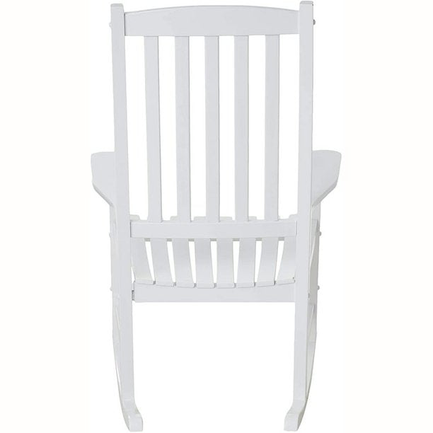 SUGIFT All-Weather Rocking Chair, Indoor Outdoor HDPE Porch Rocker w/ 300lb Weight Capacity - White