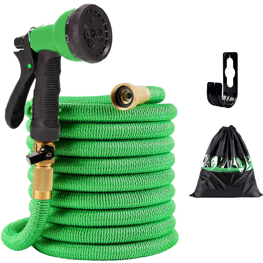 SUGIFT 50 ft Black Expandable Garden Hose water hose with 10-Function High