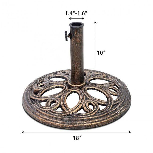 SUGIFT Umbrella Base 23-lbs 17 3/4 Inch Round Umbrella Base Stand