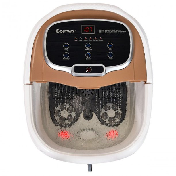 Foot Spa Shiatsu Portable All-In-One Heated Foot Spa Bath Motorized Massager