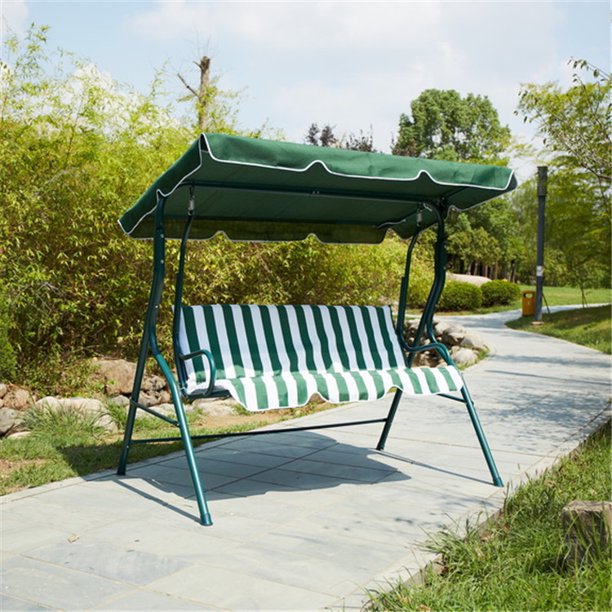 SUGIFT Outdoor Patio Swing Chair Canopy Swing with Removable Cushion