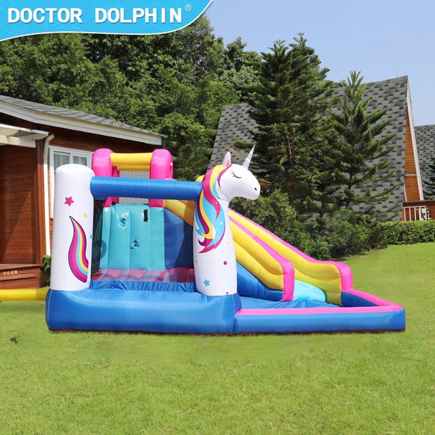 SUGIFT Inflatable Castle Bounce House, Oxford Fabric 420D+840D 450W Blower Can Play With Water