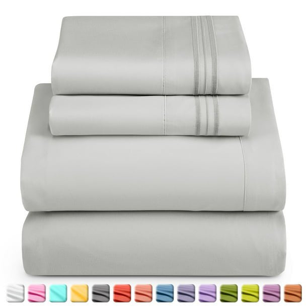 SUGIFT Bed Sheets Set Deep Pocket 4 Piece