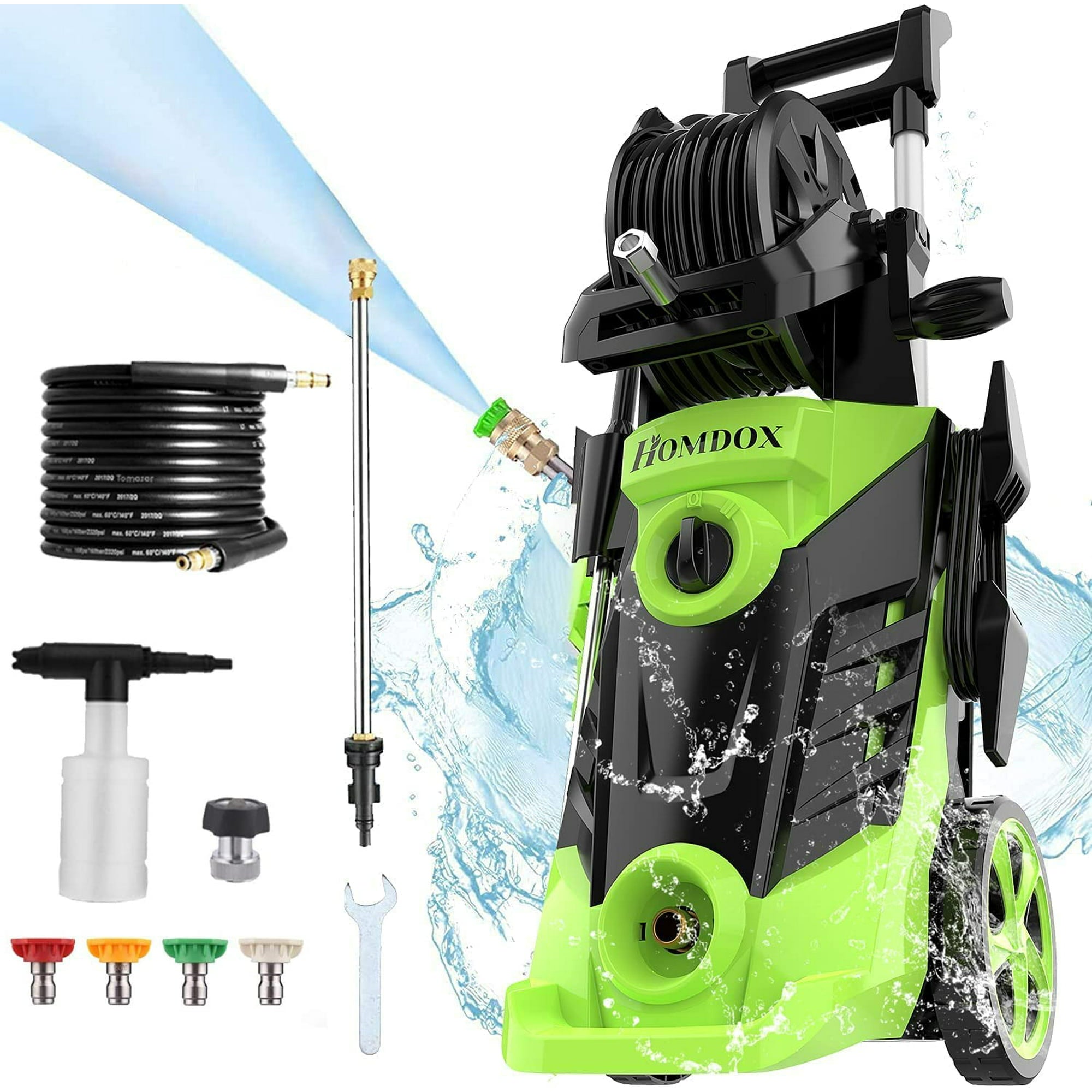 SUGIFT 3000PSI Electric High Pressure Washer Machine 2 GPM 2000W w/ Deck Patio Cleaner, Green