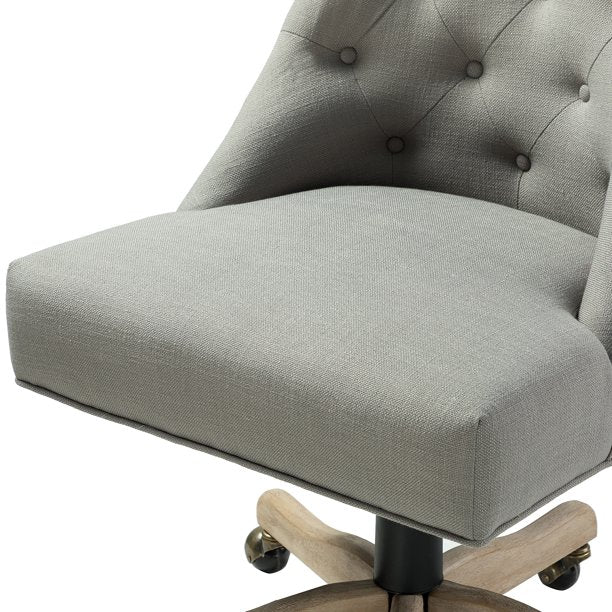 SUGIFT Modern Office Chair with Tufted Back Gray