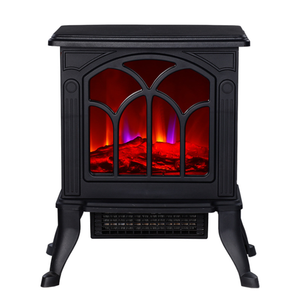 SUGIFT Electric Fireplace-Indoor Freestanding Space Heater with Faux Log and Flame Effect by SUGIFT , Black