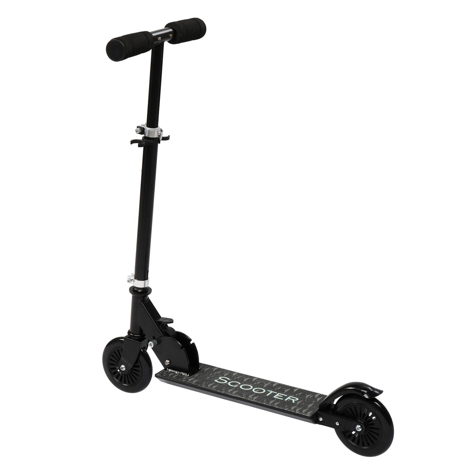 SUGIFT Youth Scooter, 3 Height Adjustable, Alloy Easy Foldable Black Scooter