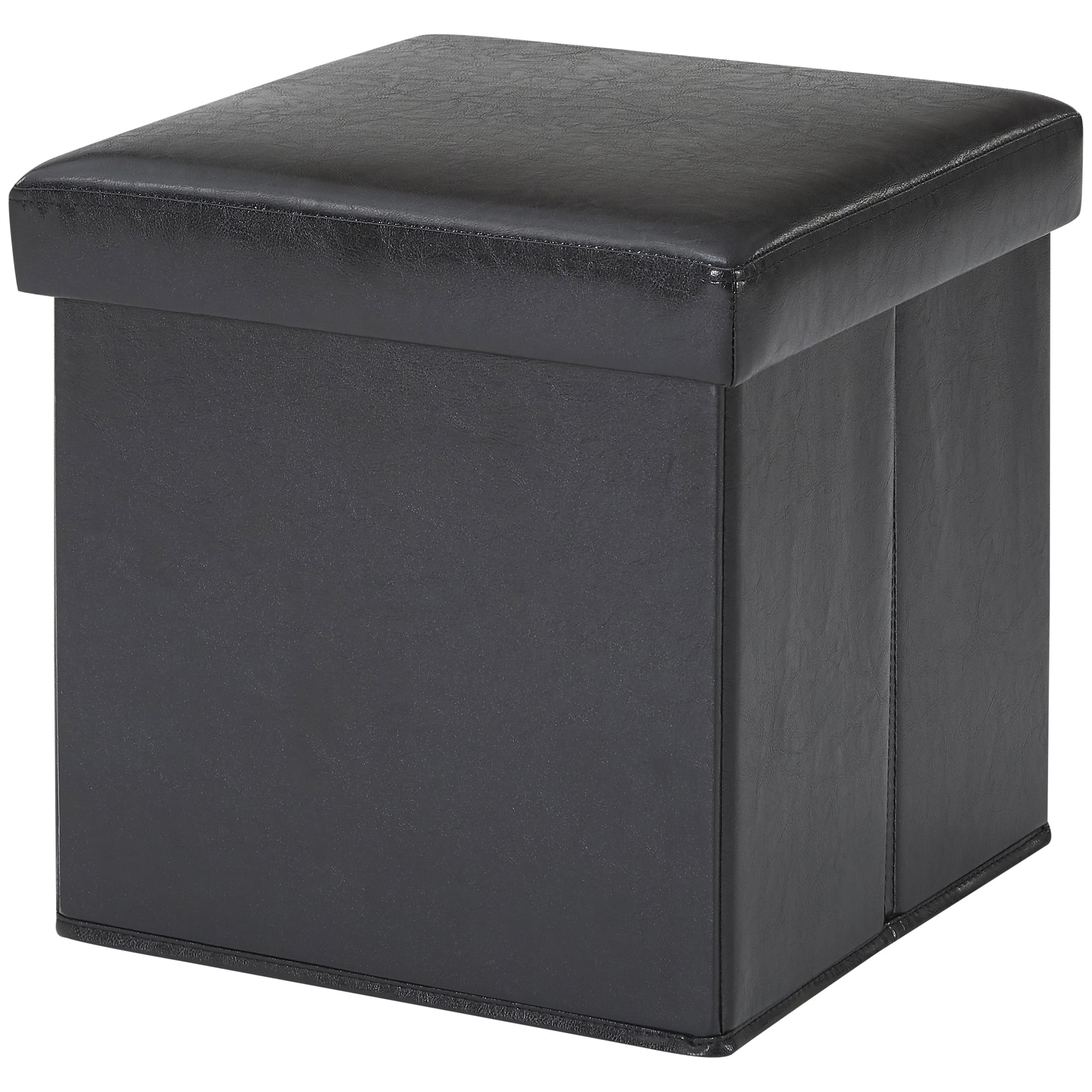 SUGIFT Ultra Collapsible Storage Ottoman, Black