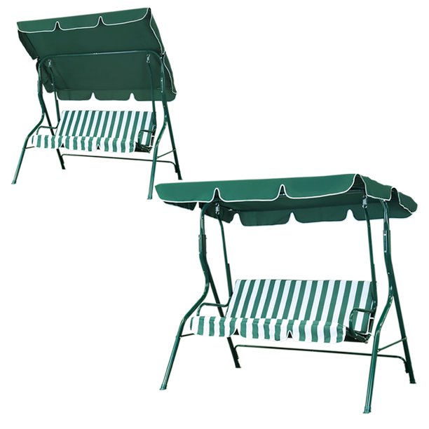 SUGIFT Outdoor Patio Swing Chair Canopy Swing with Removable Cushion