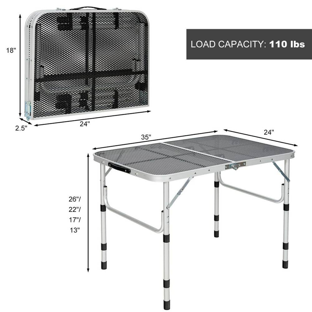 Universal Silver Outdoor Grill Cart Grill Set Stand with Iron Mesh Top