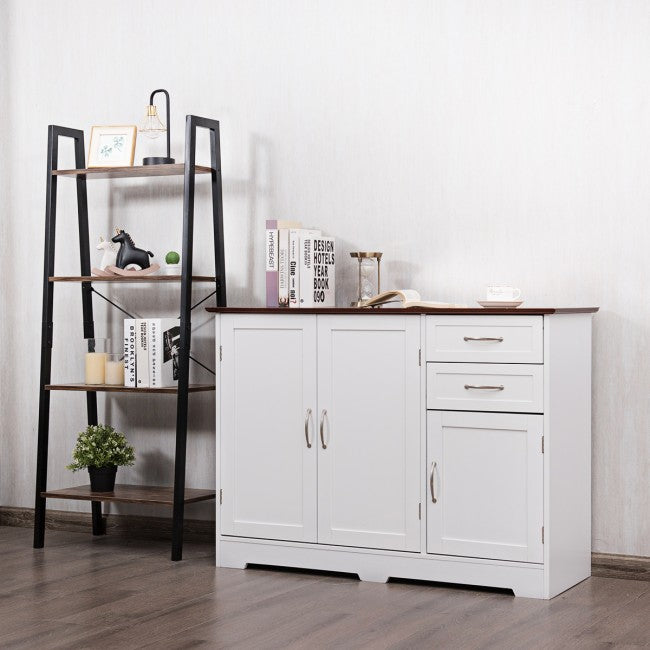 SUGIFT Buffet Storage Cabinet Kitchen Sideboard with 2 Drawers