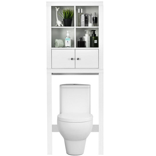 Over the Toilet Storage Rack Bathroom Space Saver with Adjustable Shelf